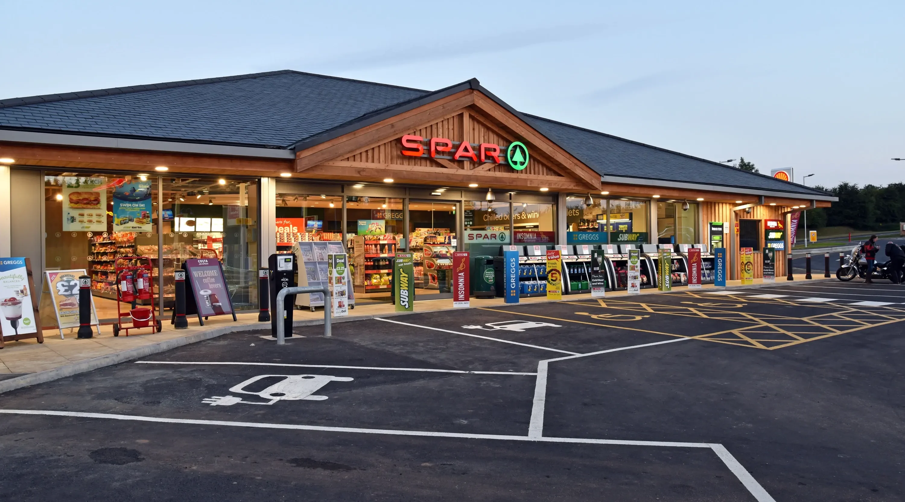 Completed SPAR store exterior with new signage installed as part of the Sustainable Sign Scheme